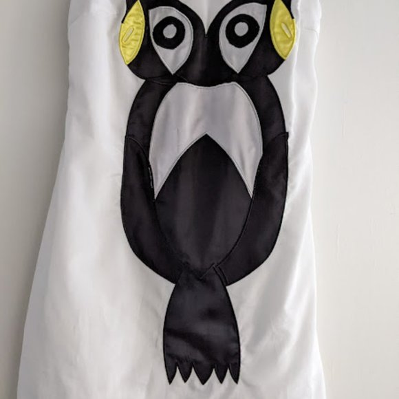 People's Market White Dress with Large Owl Size S - Picture 10 of 11